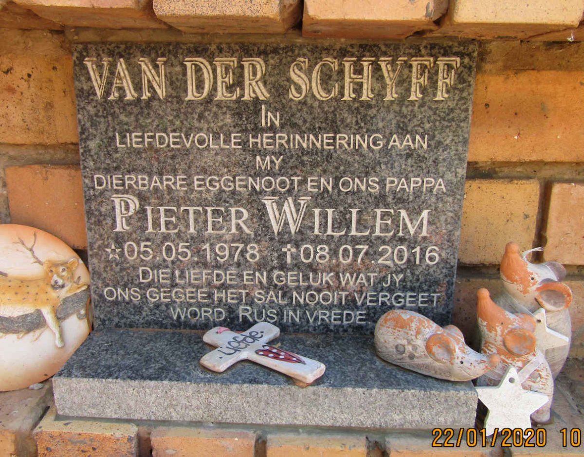 SCHYFF Pieter Willem, van der 1978-2016