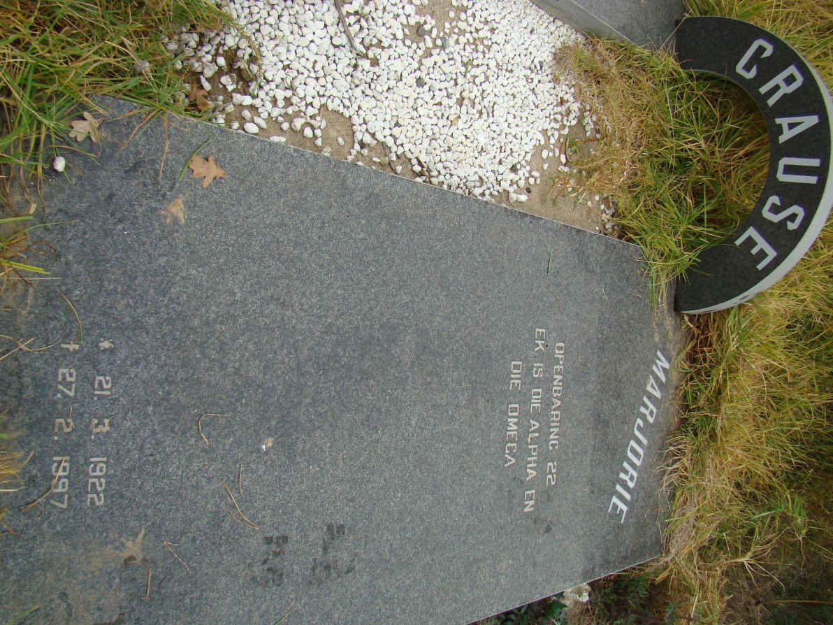 CRAUSE Marjorie 1922-1997