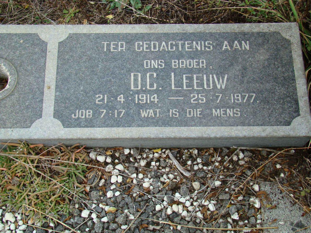LEEUW D.C. 1914-1977