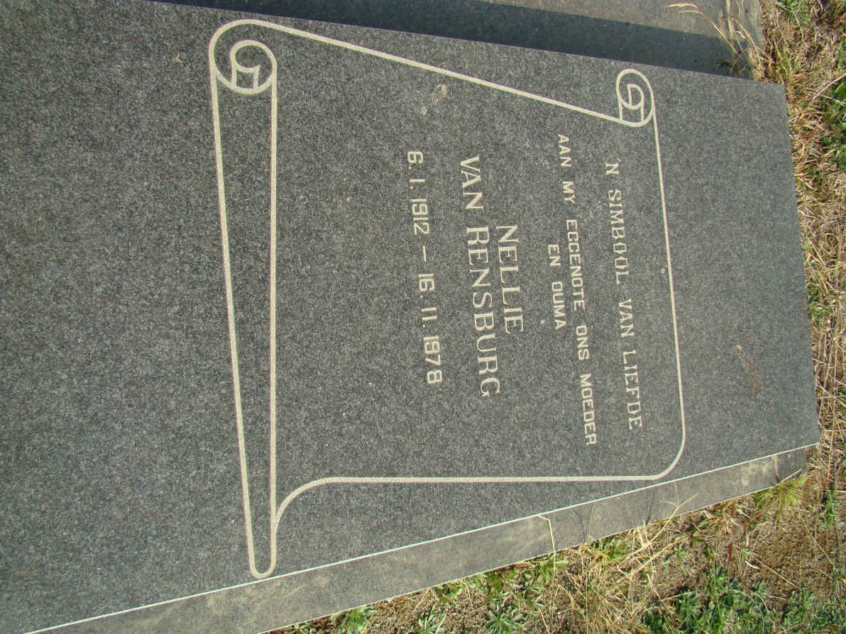 RENSBURG Nellie, van 1912-1978
