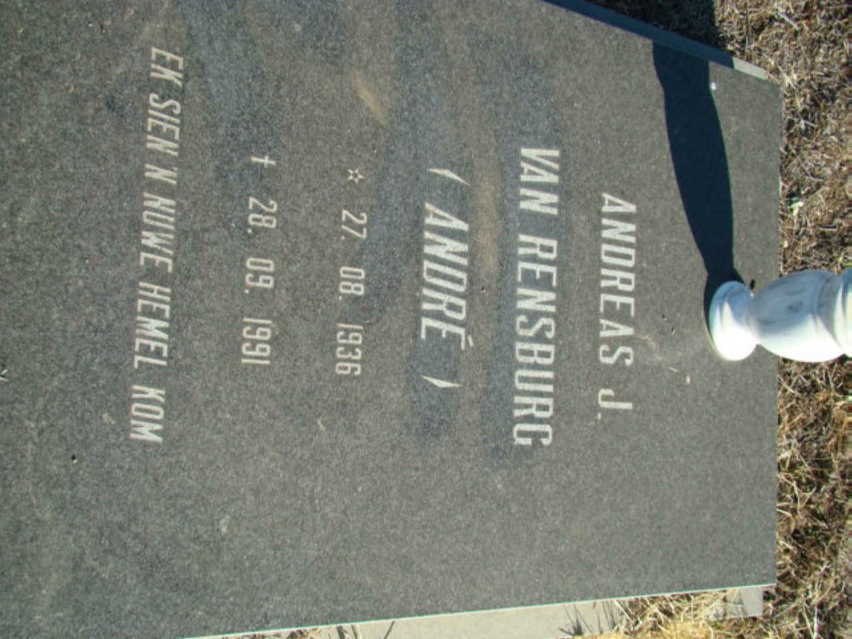 RENSBURG Andreas, J. van 1936-1991