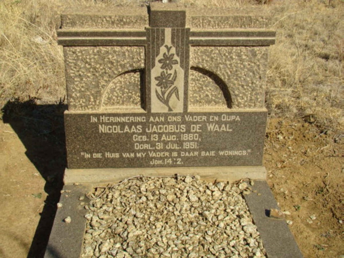 WAAL Nicolaas Jacobus, de 1880-1951
