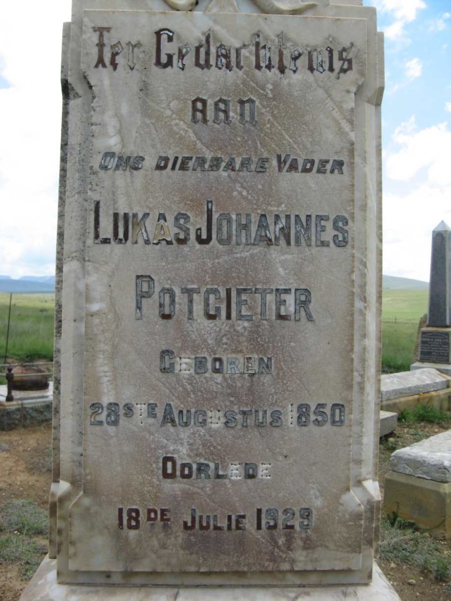 POTGIETER Lukas Johannes 1850-1929