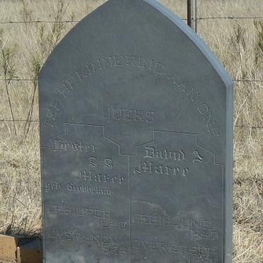 MAREE David A. 1847-1923 &amp; Hester S.S. GROBBERLAAR 1860-1933