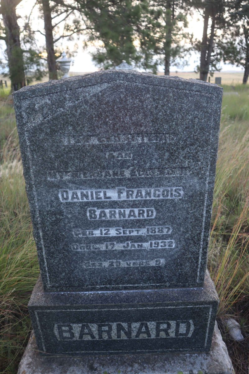 BARNARD Daniel Francois 1887-1932