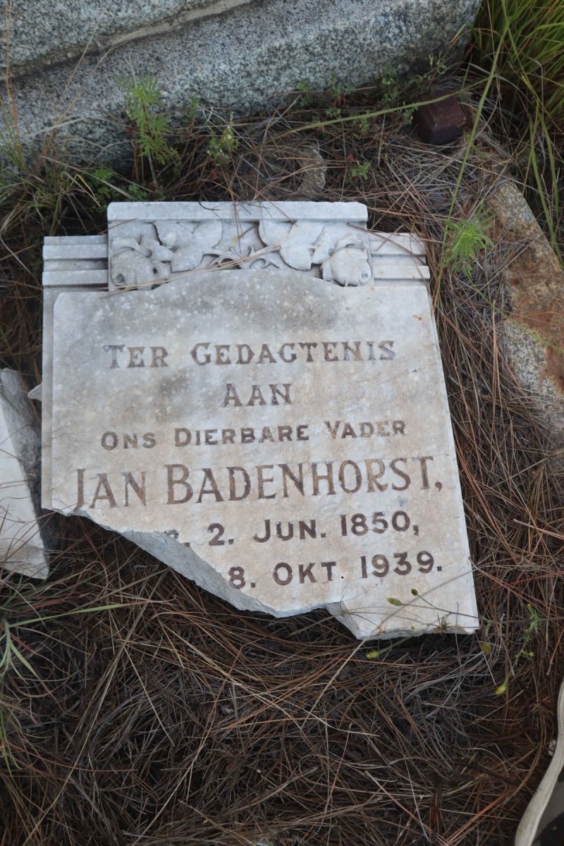 BADENHORST Jan 1850-1939