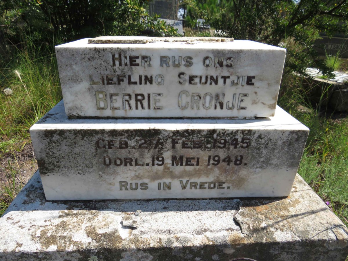 CRONJE Berrie 1945-1948