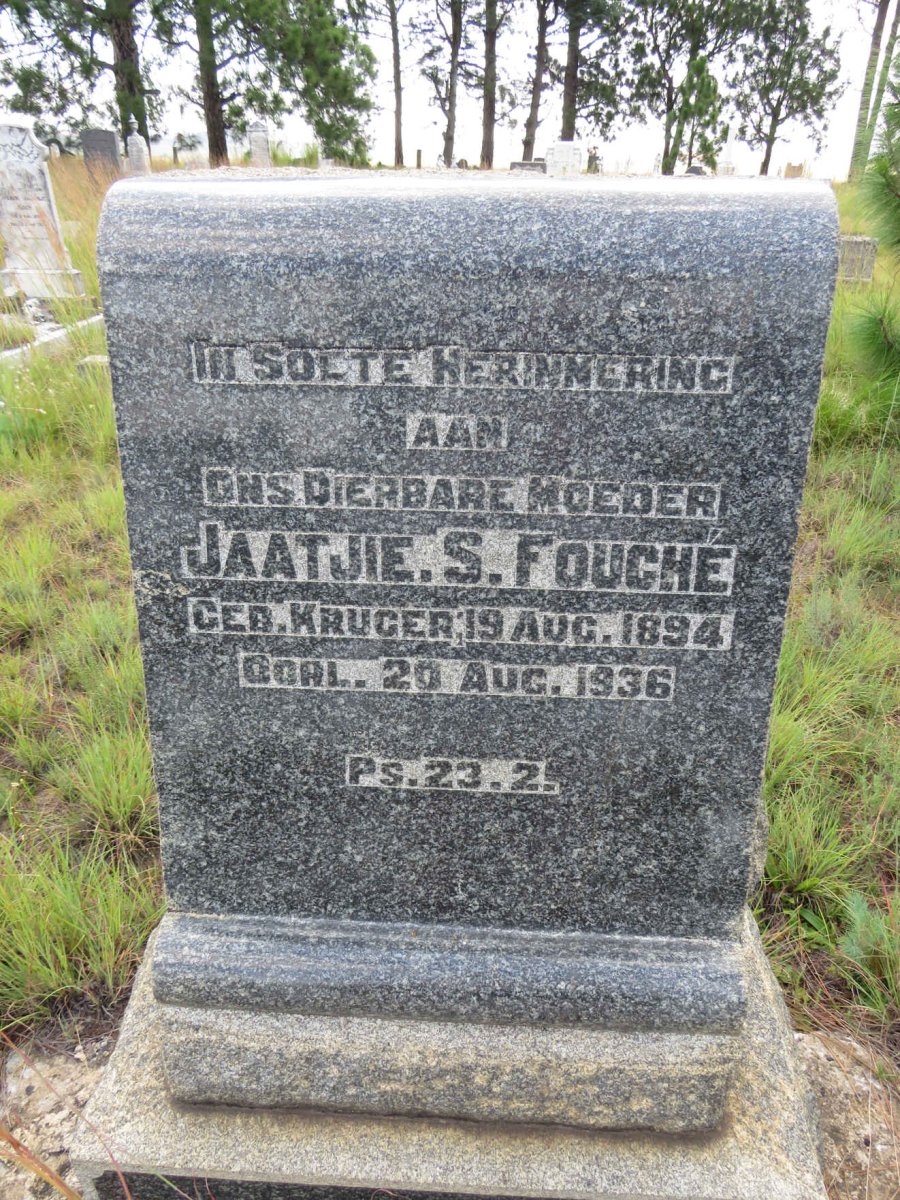 FOUCHE Jaatjie S. nee KRUGER 1894-1936