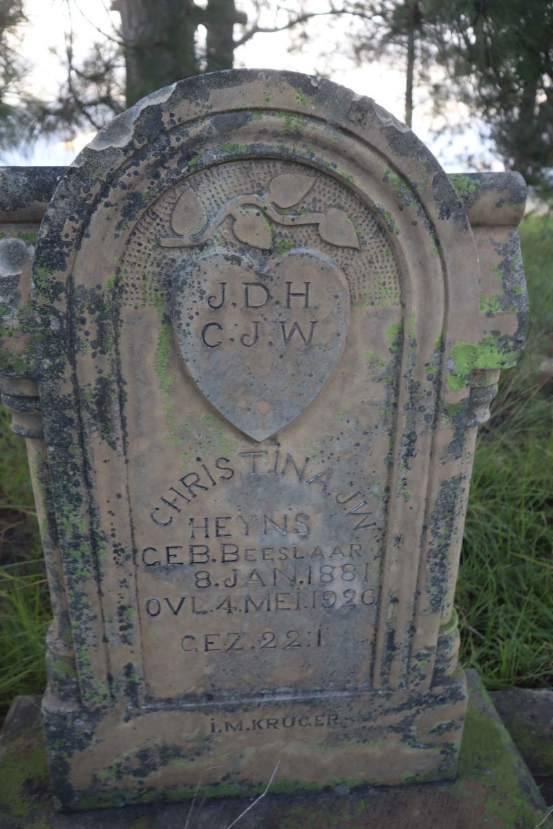 HEYNS Christina J.W. nee BEESLAAR 1881-1926
