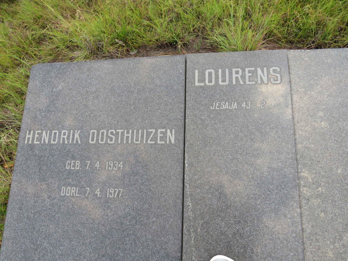 LOURENS Hendrik Oosthuizen 1934-1977 & Johanna Maria 1935- _1
