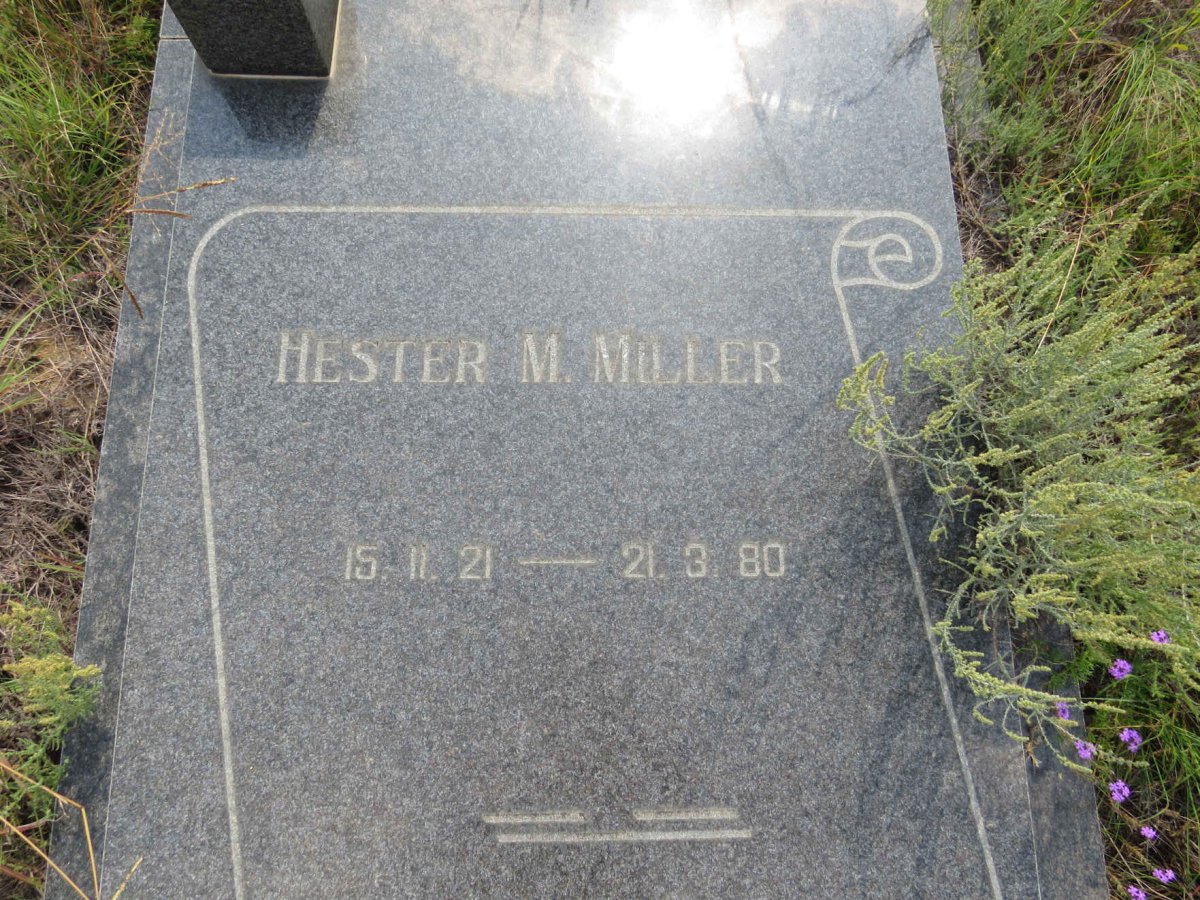 MILLER Hester M. 1921-1980