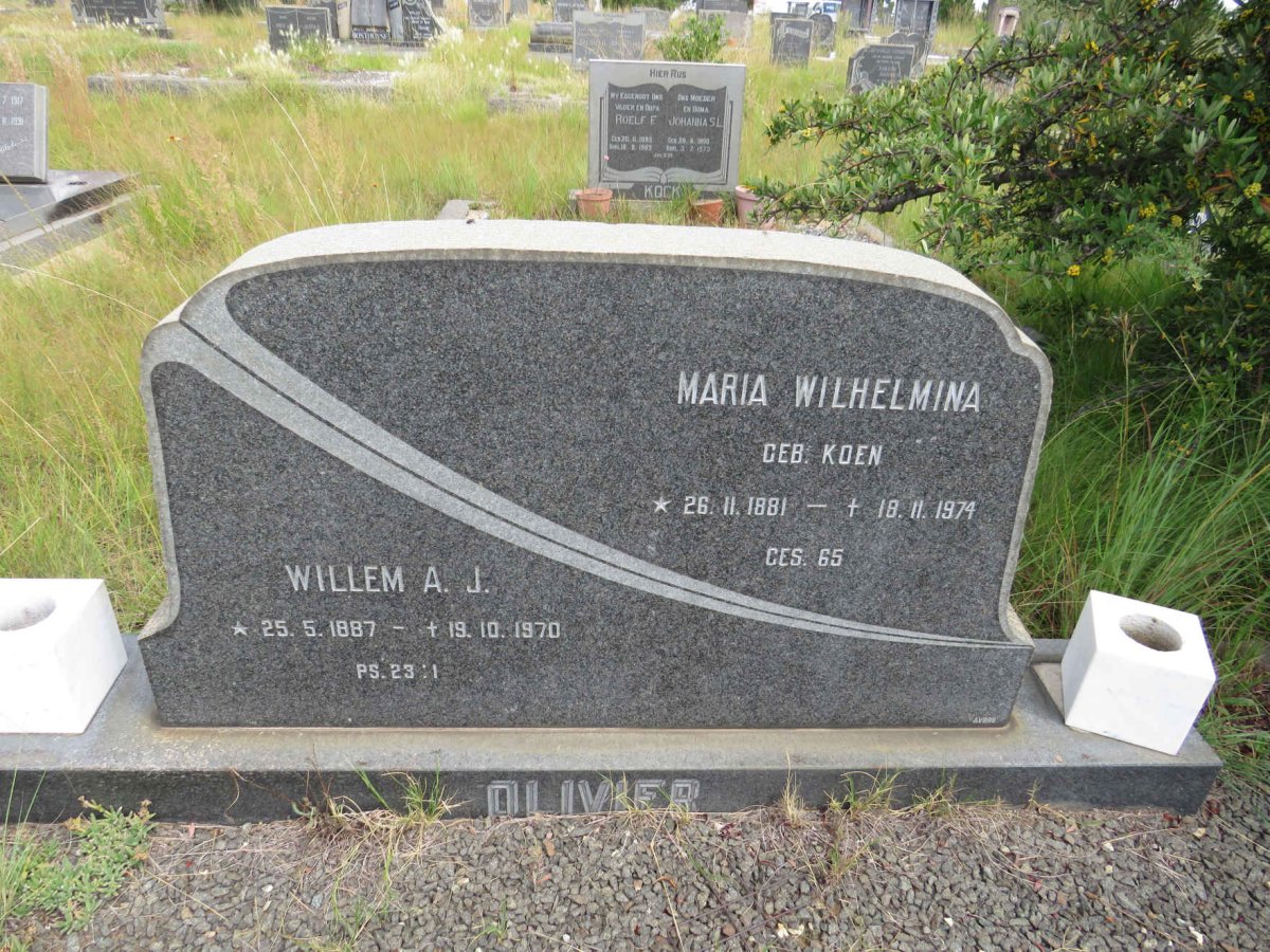 OLIVIER Willem A.J. 1887-1970 & Maria Wilhelmina 1881-1974