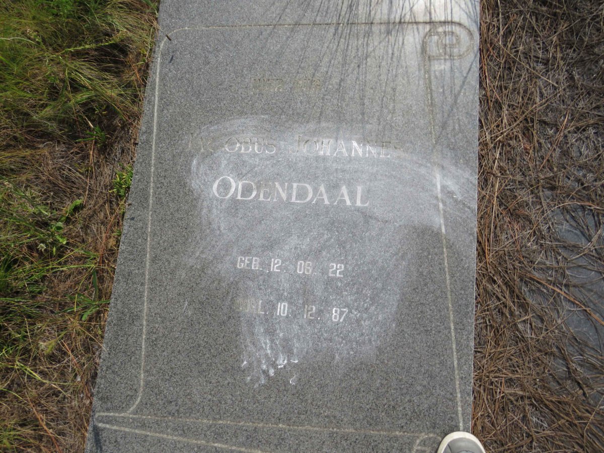 ODENDAAL Jacobus Johannes 1922-1987