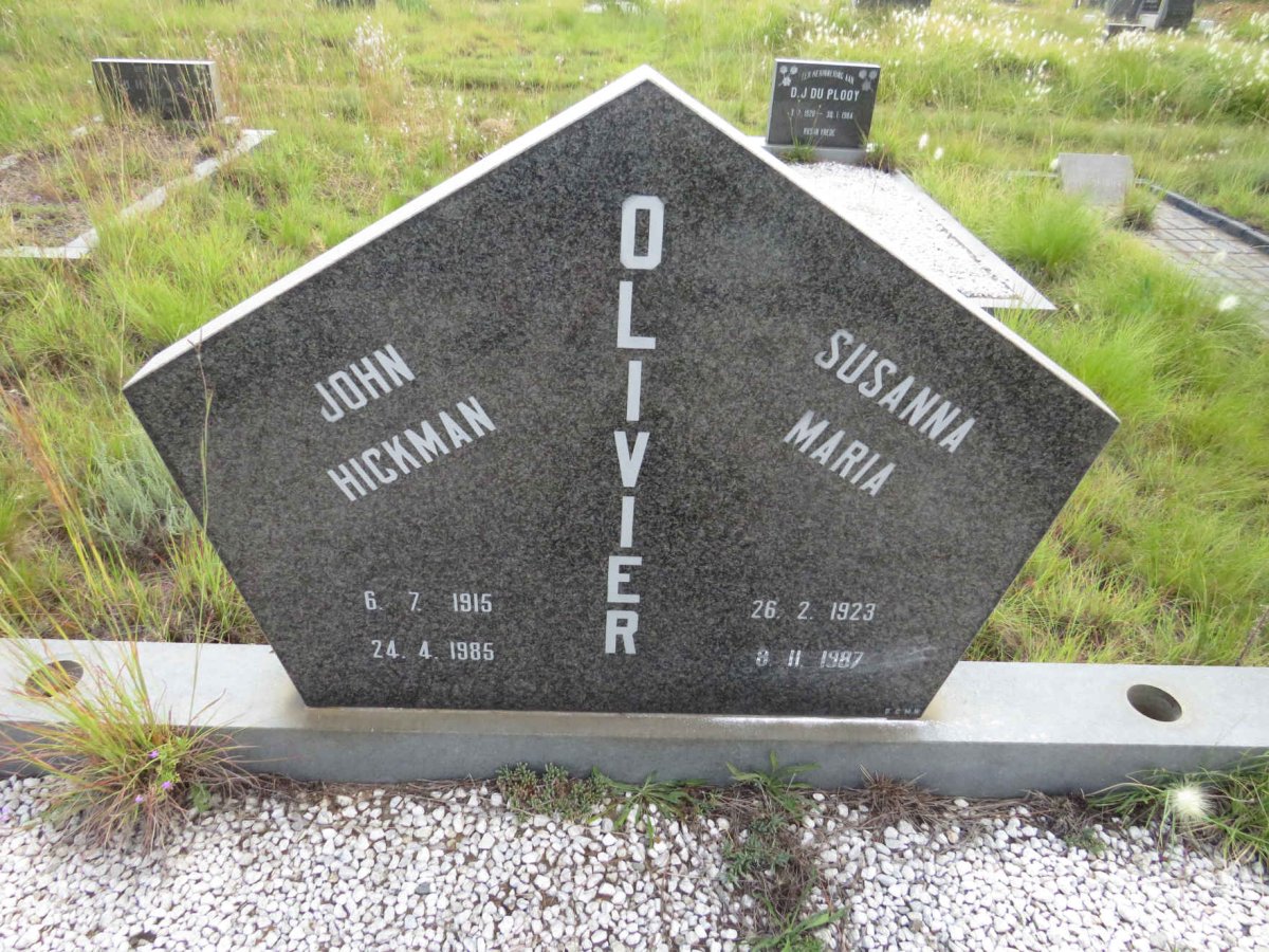 OLIVIER John Hickman 1915-1985 & Susanna Maria 1923-1987