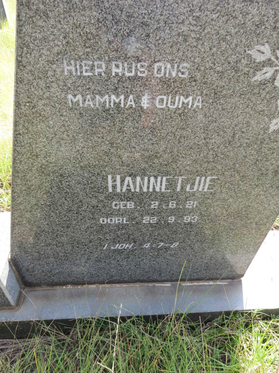 RAUTENBACH Japie 1909-1999 & Hannetjie 1921-1993 _2