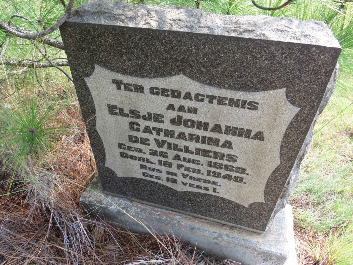 VILLIERS Elsje Johanna Catharina, de 1868-1940