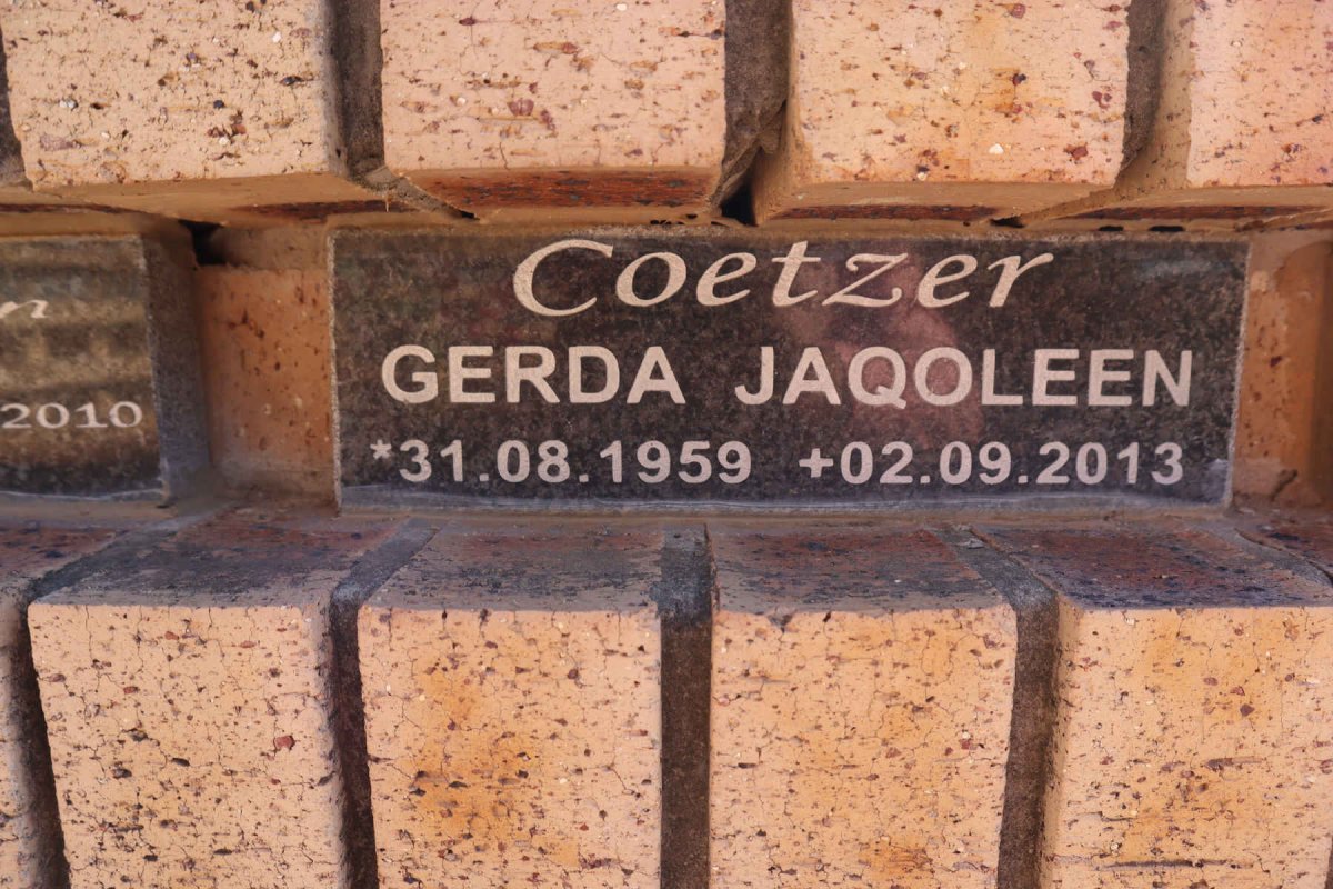 COETZER Gerda Jaqoleen 1959-2013