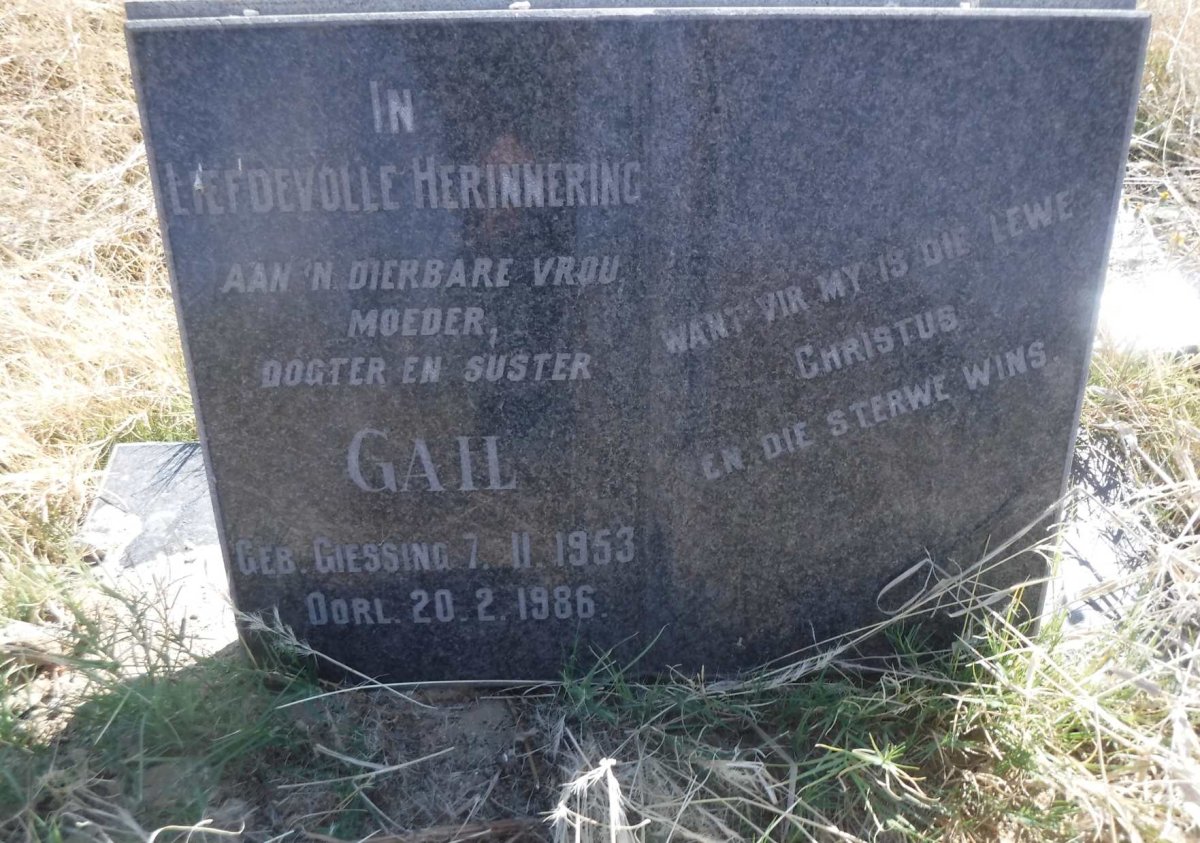 ? Gail nee GIESSING 1953-1986