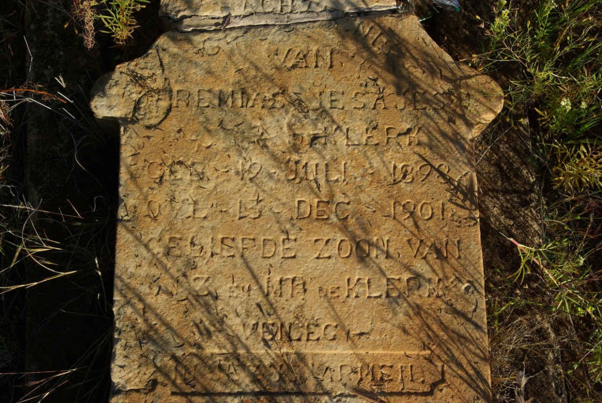 KLERK Jeremias Jesajes, de 1898-1901