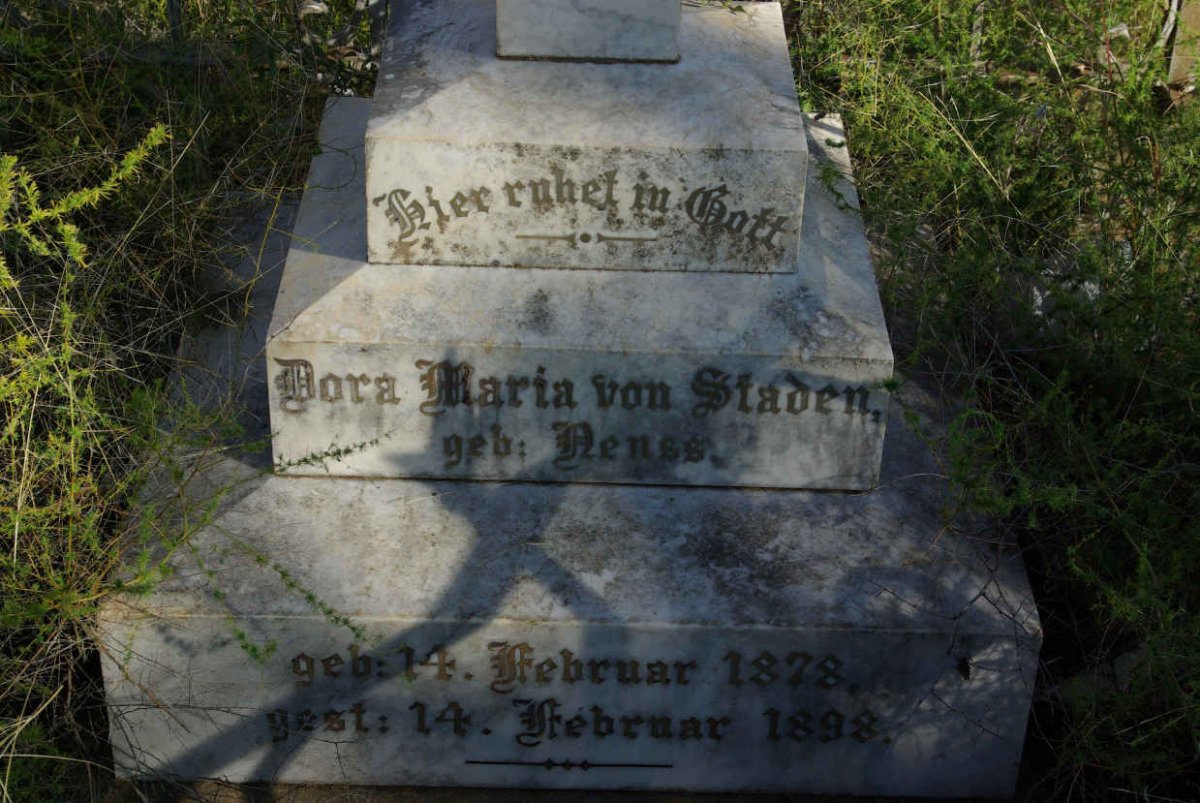 STADEN Dora Maria, von nee NENSS 1878-1898