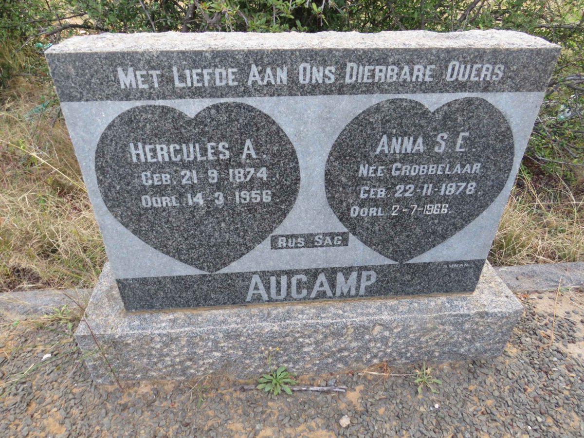 AUCAMP Hercules A. 1874-1956 & Anna S.E. GROBBELAAR 1878-1966