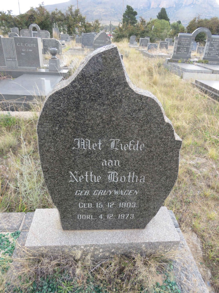 BOTHA Nettie nee CRUYWAGEN 1903-1973