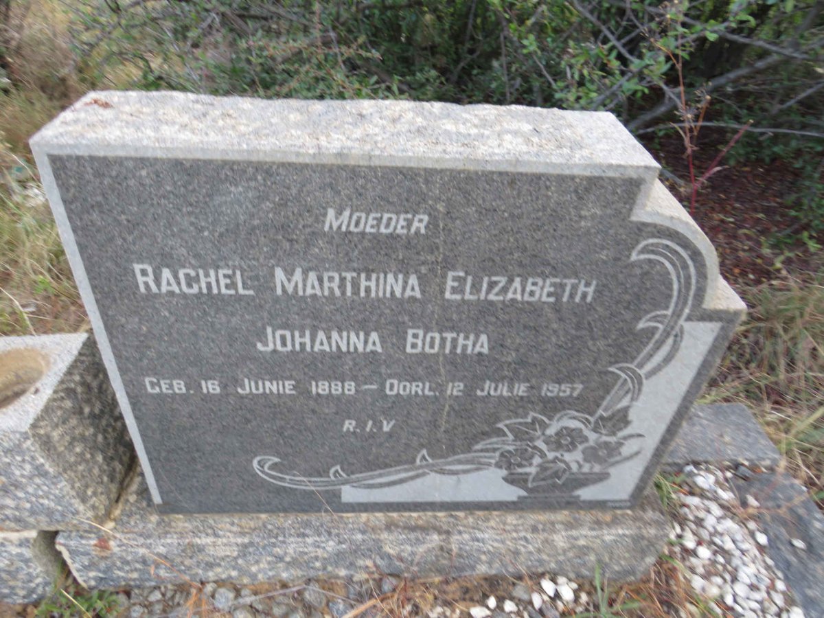 BOTHA Rachel Marthina Elizabeth Johanna 1888-1957