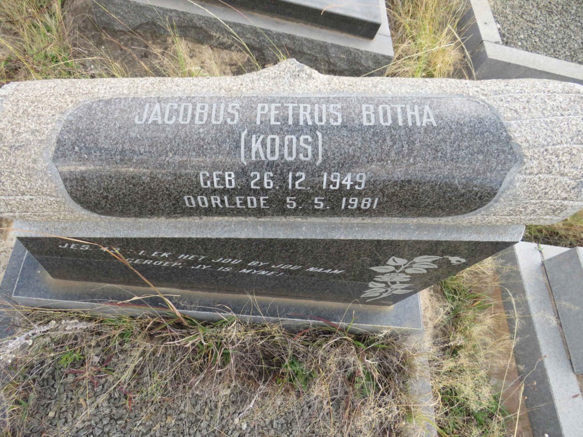 BOTHA Jacobus Petrus 1949-1981