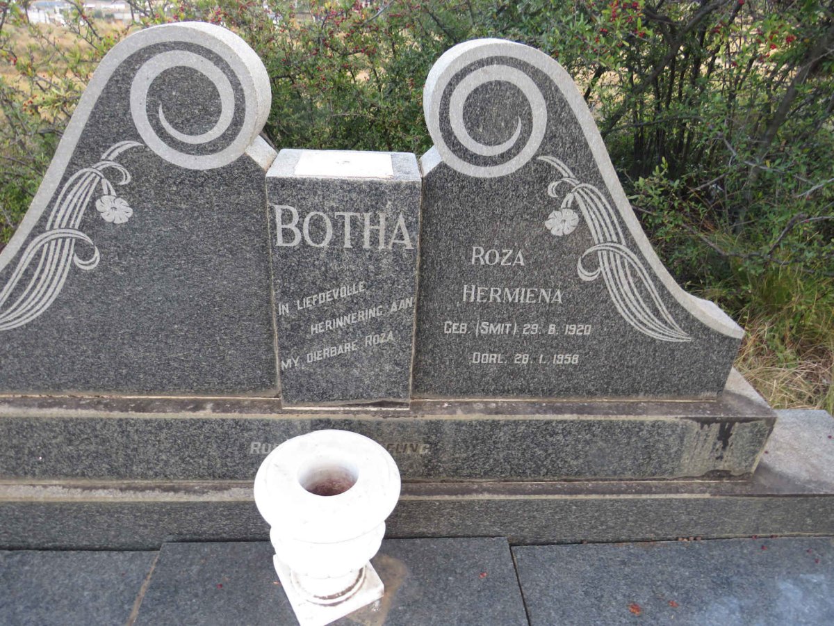 BOTHA Roza Hermiena nee SMIT 1920-1958