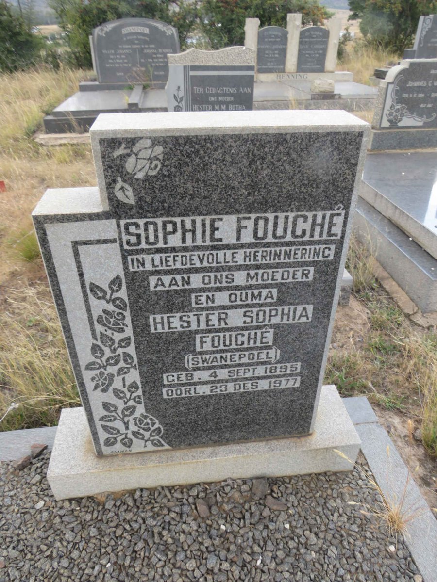 FOUCHE Hester Sophia nee SWANEPOEL 1895-1977