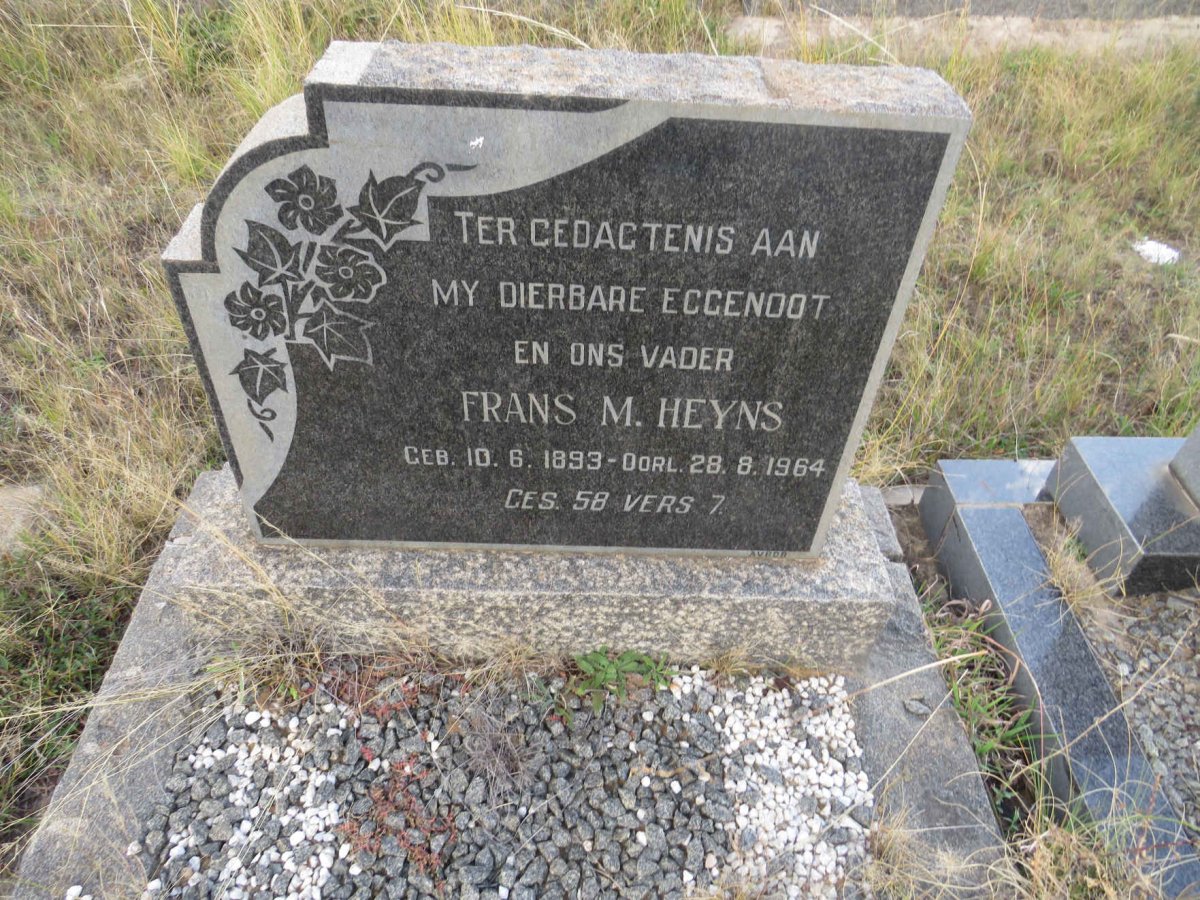 HEYNS Frans M. 1893-1964