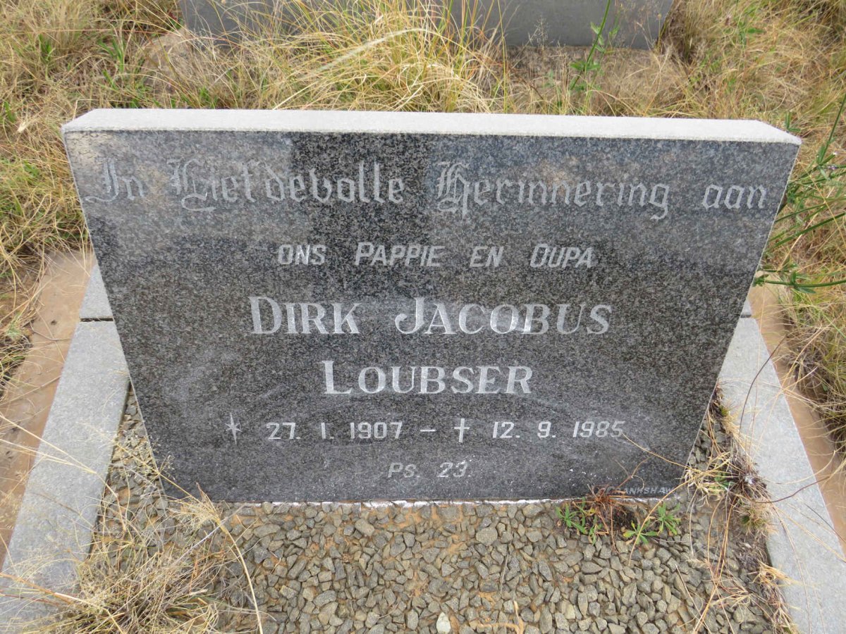 LOUBSER Dirk Jacobus 1907-1985