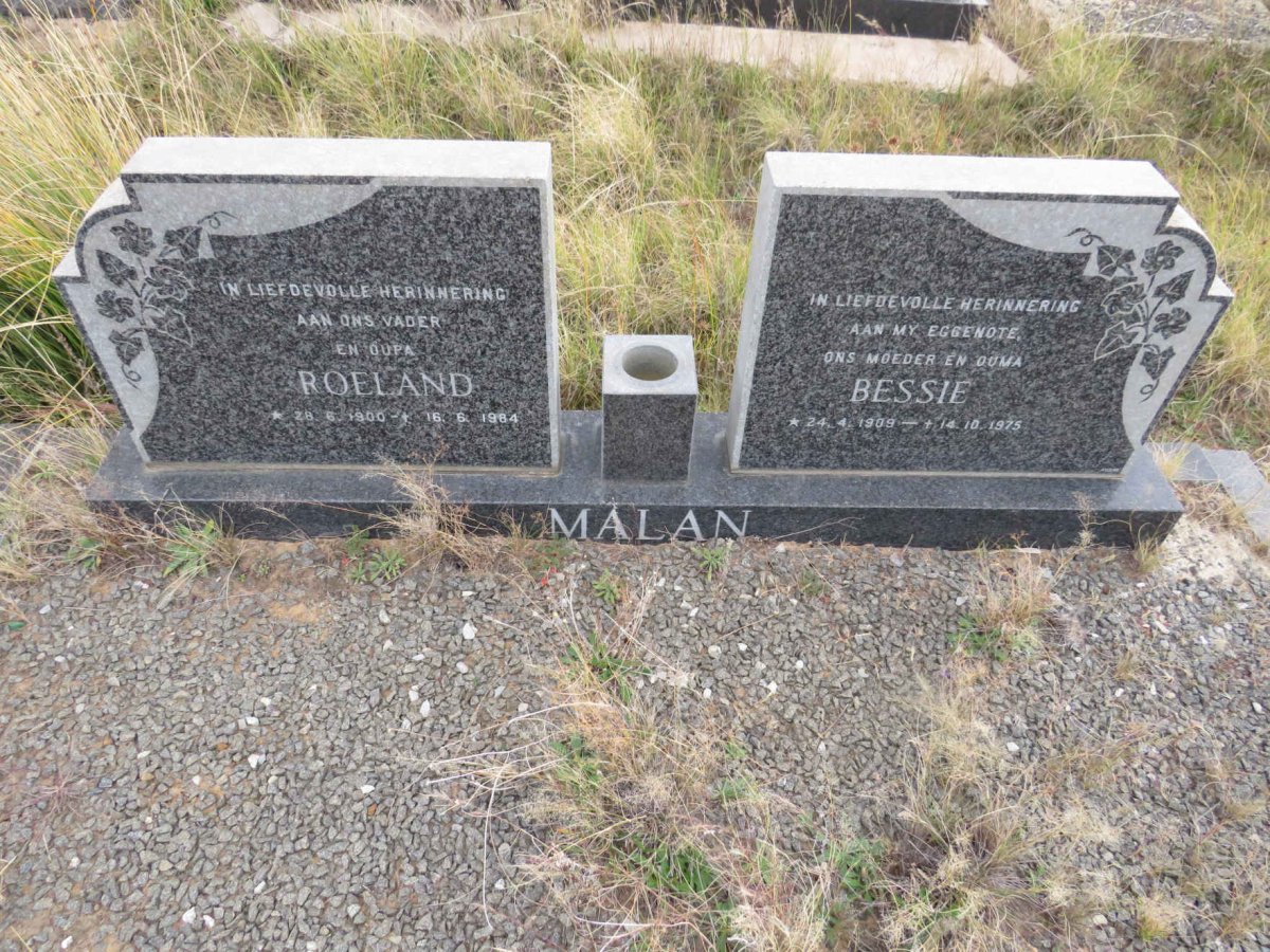 MALAN Roeland 1900-1984 & Bessie 1909-1975
