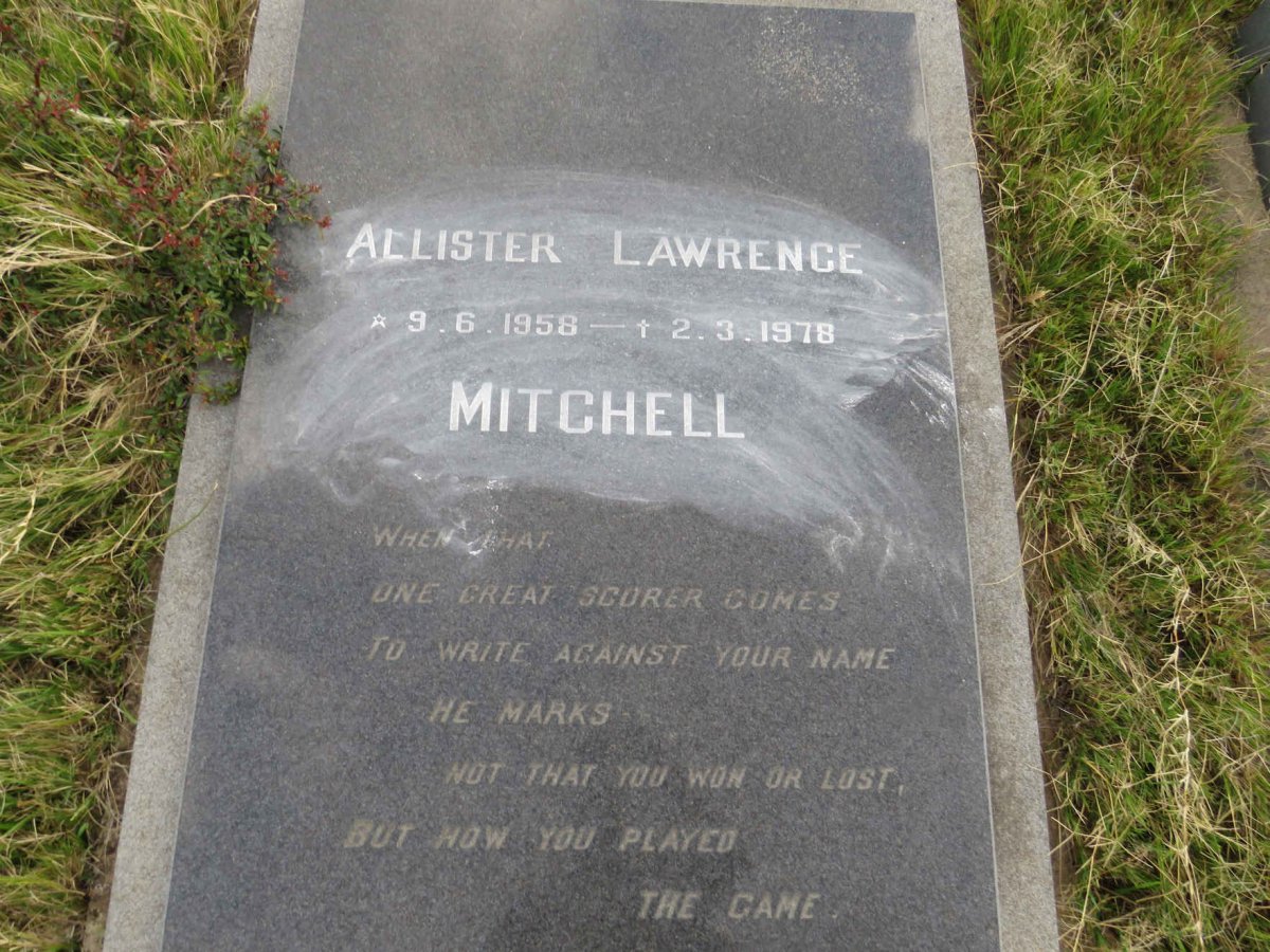 MITCHELL Allister Lawrence 1958-1978