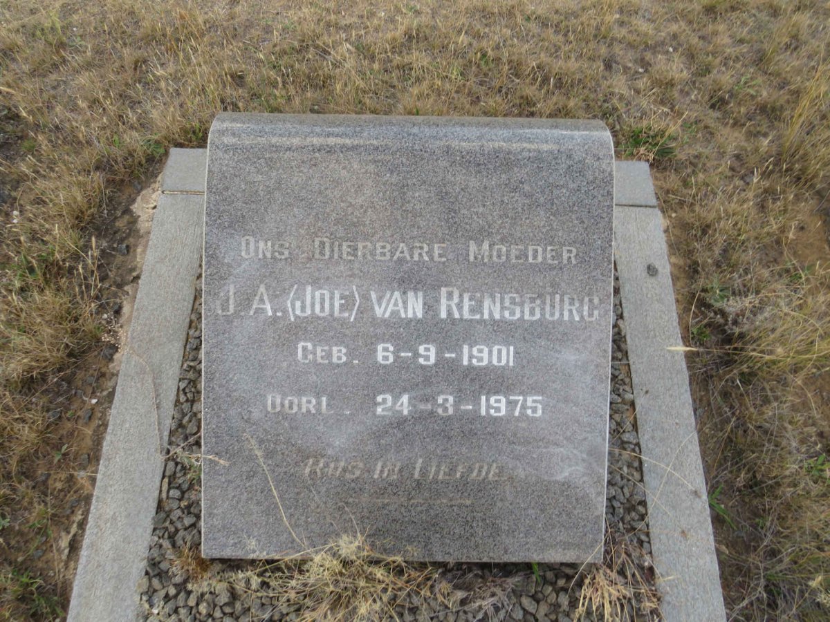 RENSBURG J.A., van 1901-1975