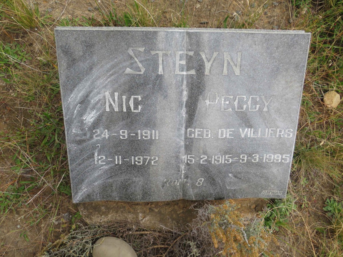 STEYN Nic 1911-1972 & Peggy DE VILLIERS 1915-1995