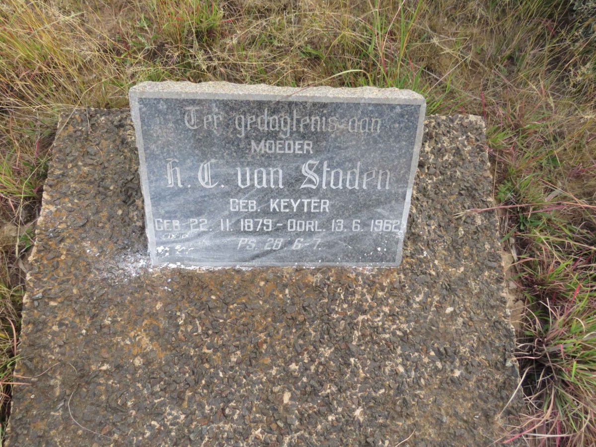 STADEN H.C., nee KEYTER 1979-1962