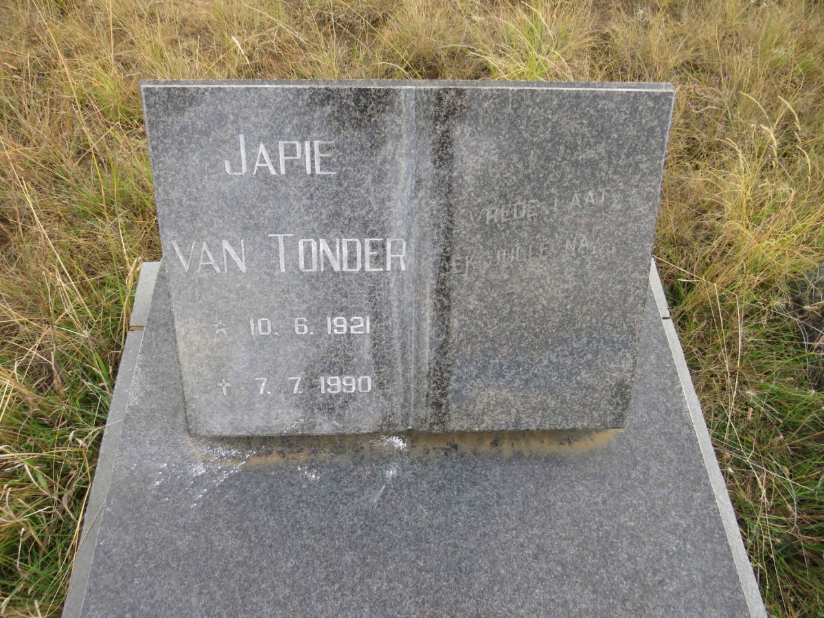 TONDER Japie, van 1921-1990
