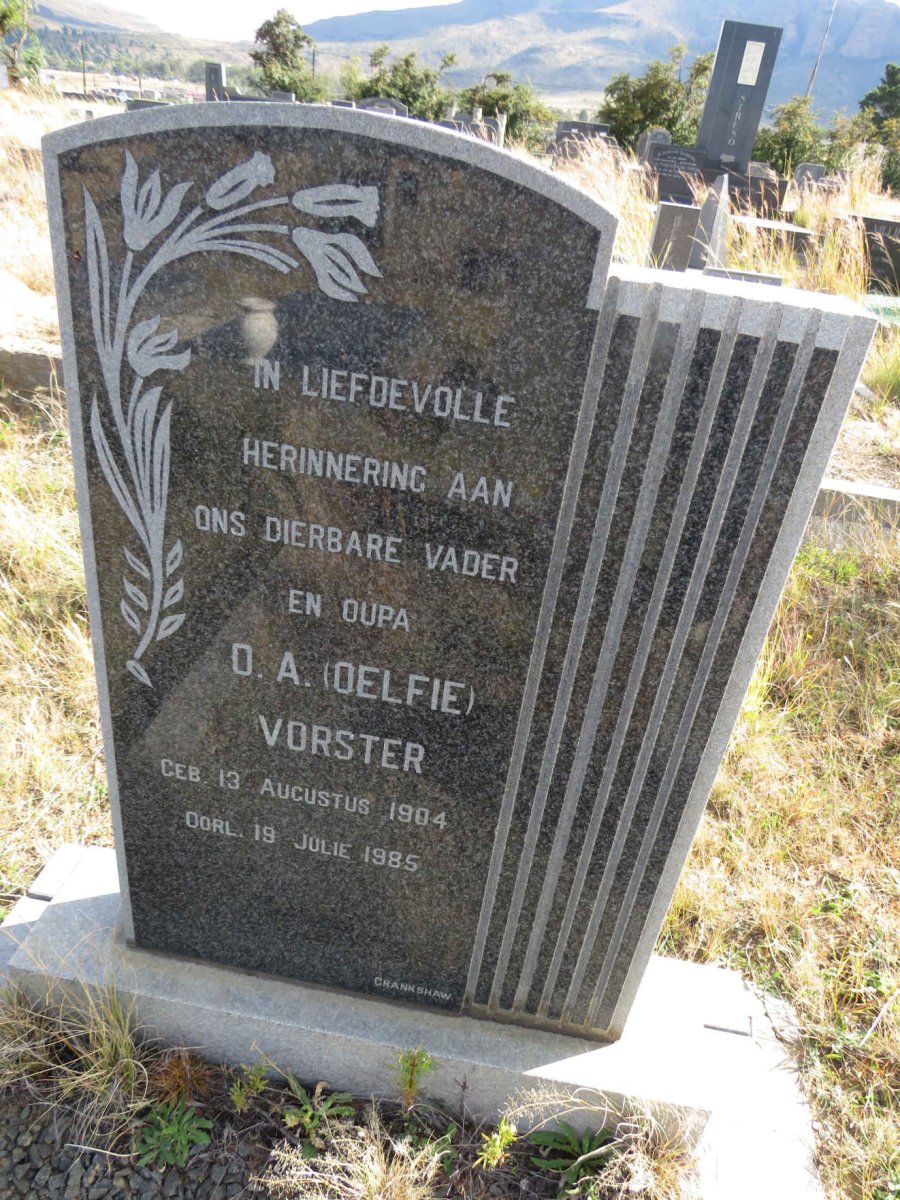 VORSTER O.A. 1905-1985