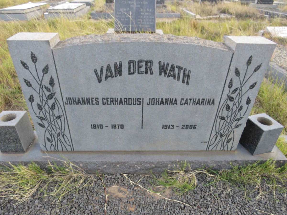 WATH Johannes Gerhardus, van der 1910-1970 & Johanna Catharina 1913-2006