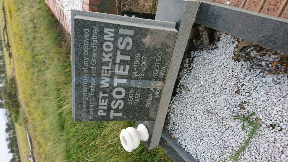 TSOTETSI Piet Welkom 1969-2007