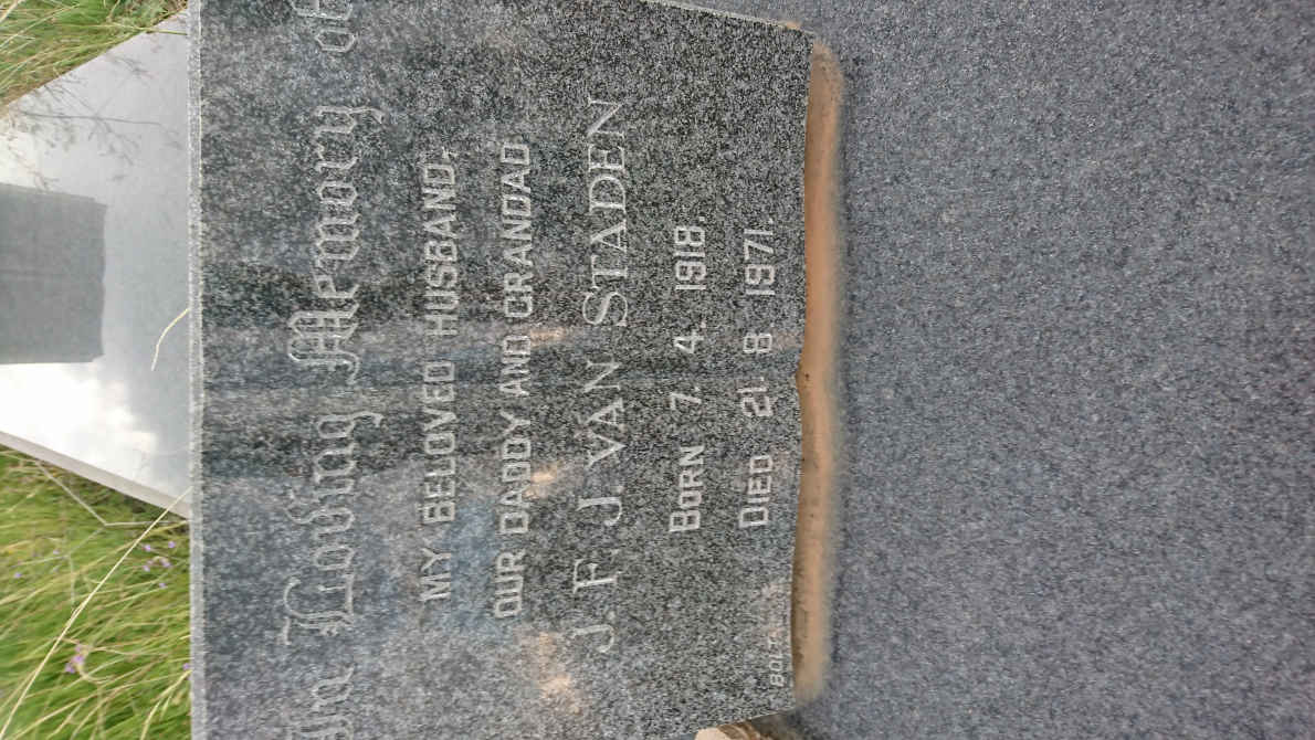 STADEN J.F.J., van 1918-1971