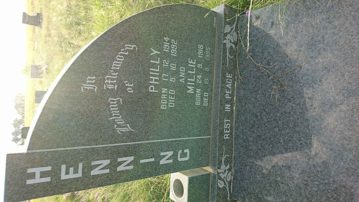 HENNING Philly 1914-1992 &amp; Millie 1918-1995
