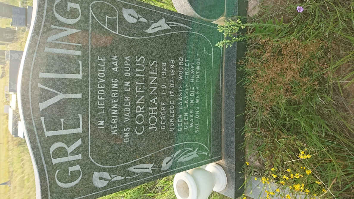 GREYLING Cornelius Johannes 1928-1989