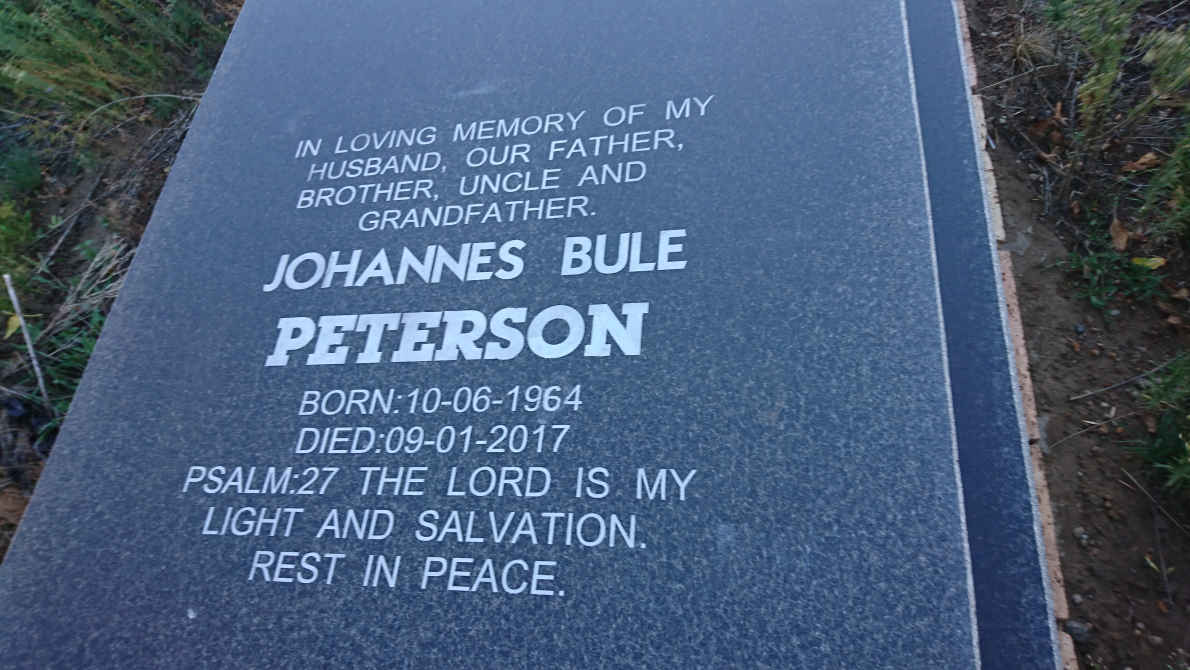 PETERSON Johannes Bule 1964-2017