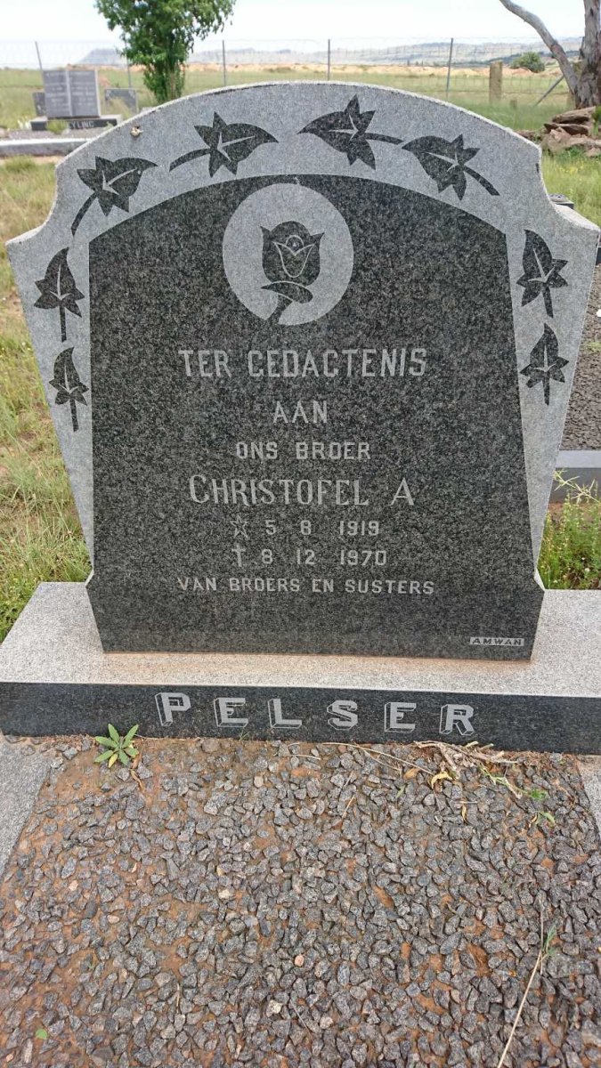 PELSER Christofel A. 1919-1970
