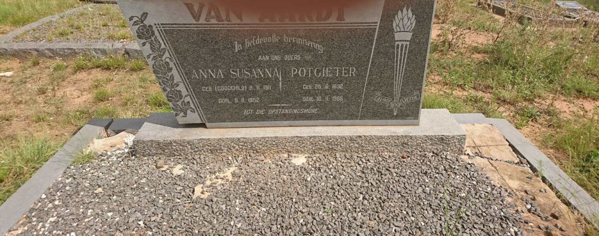 AARDT Potgieter, van 1892-1965 &amp; Anna Susanna GOODCHILD 1911-1952