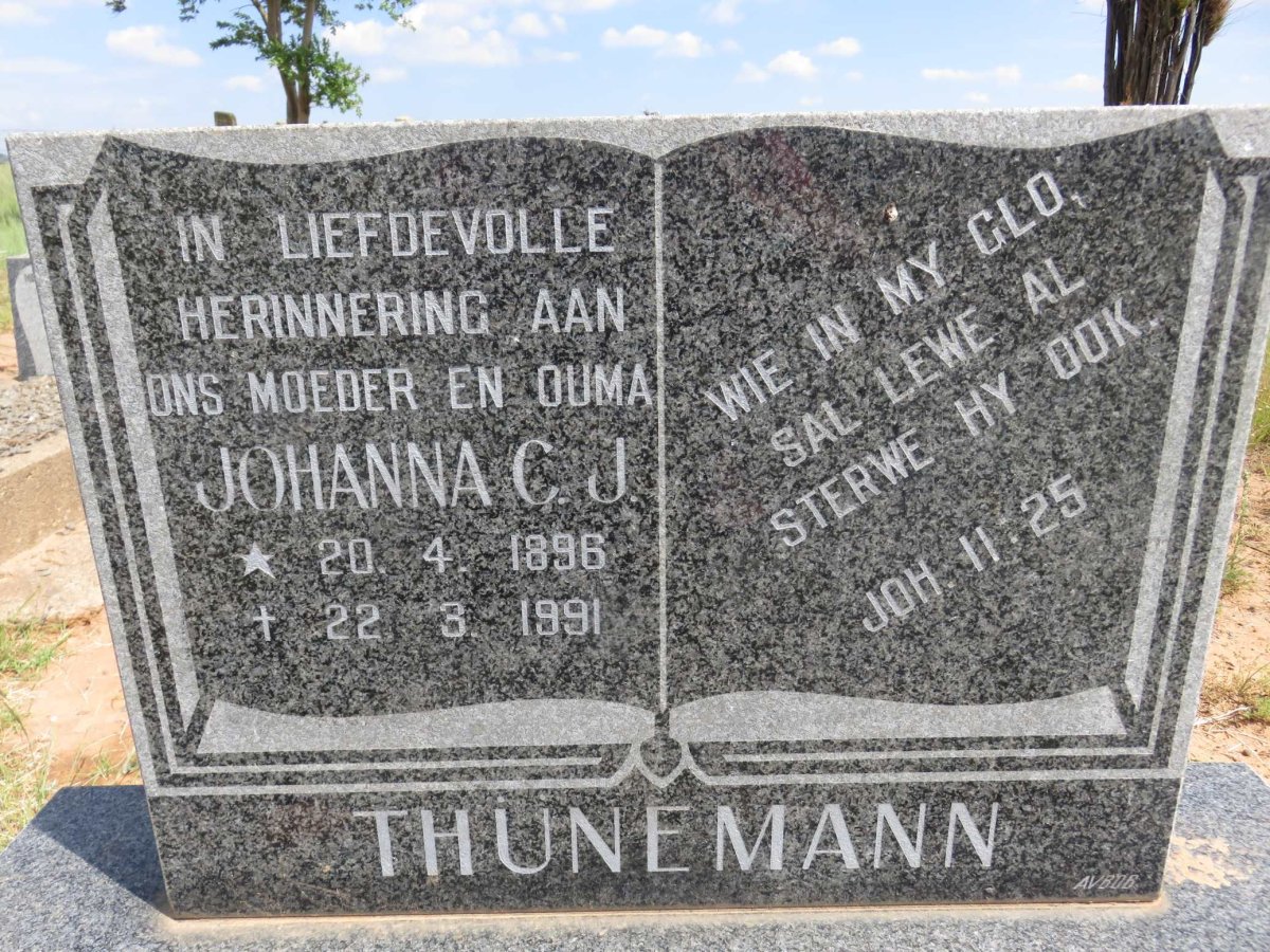 THÜNEMANN Johanna C.J. 1896-1991