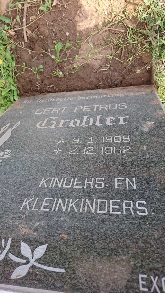 GROBLER Gert Petrus 1909-1962