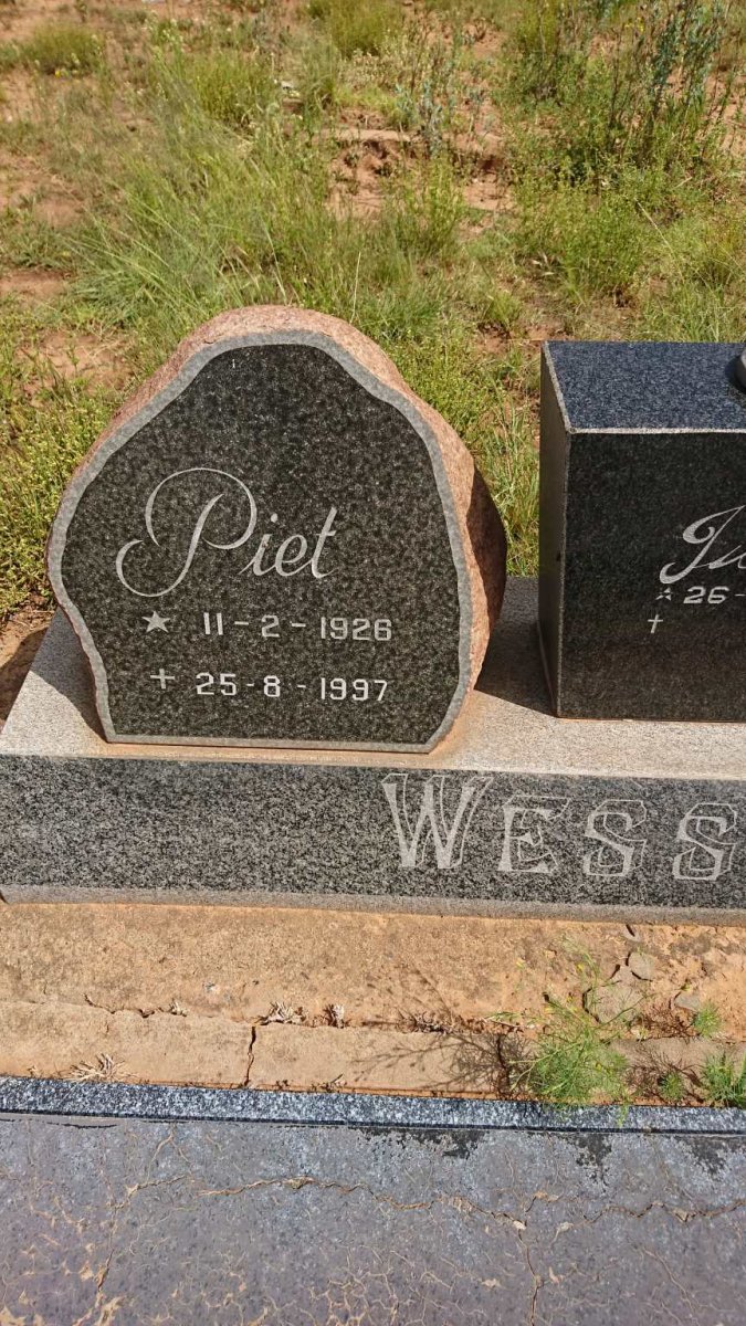 WESSELS Piet 1926-1997 &amp; Hettie 1927-1989 :: WESSELS Julie 1934-
